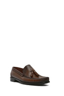 Men's Brown Tasseled Leather Casual Loafer | Derimod