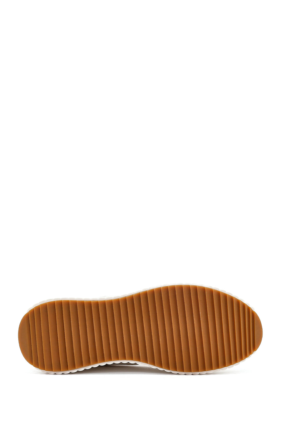 Kadın Beyaz Kalın Tabanlı Bağcıklı Sneaker