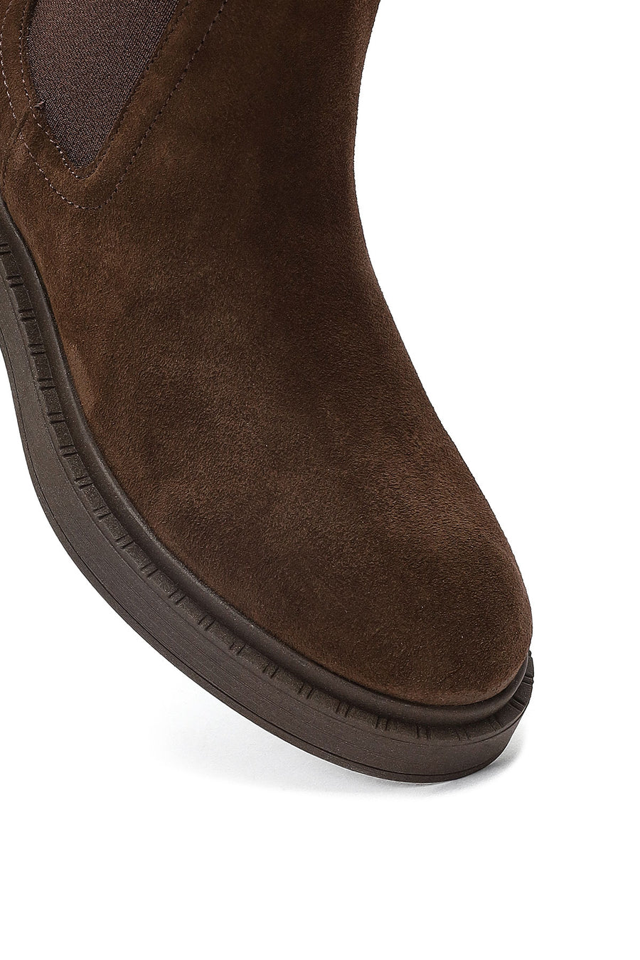 Woman Brown Suede Chelsea Boots