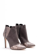 Women's Snakeskin Patterned Boots | Derimod