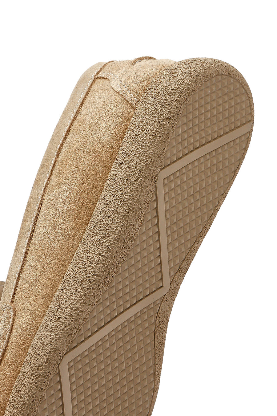 Kadın Bej Süet Deri Comfort Loafer