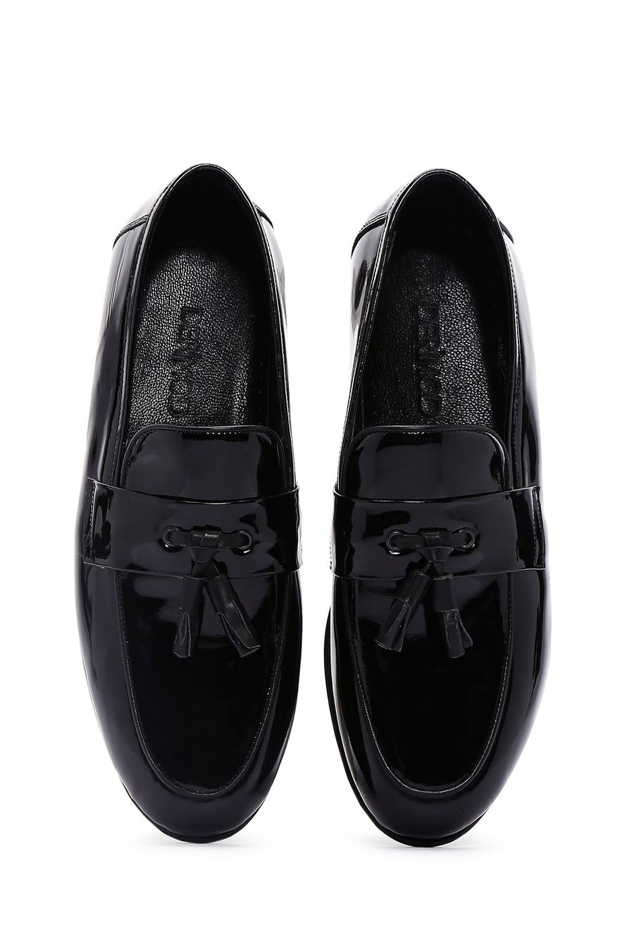 Men's Black Leather Patent Leather Classic Loafer