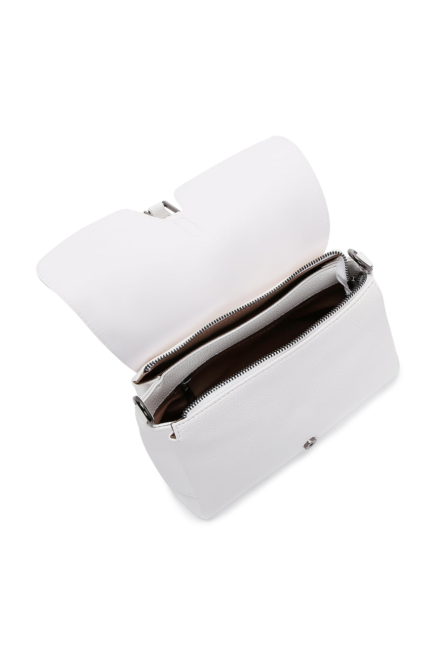 Women's White Long Strap Crossbody Bag