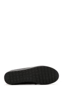 Women's Black Leather Casual Sneaker | Derimod