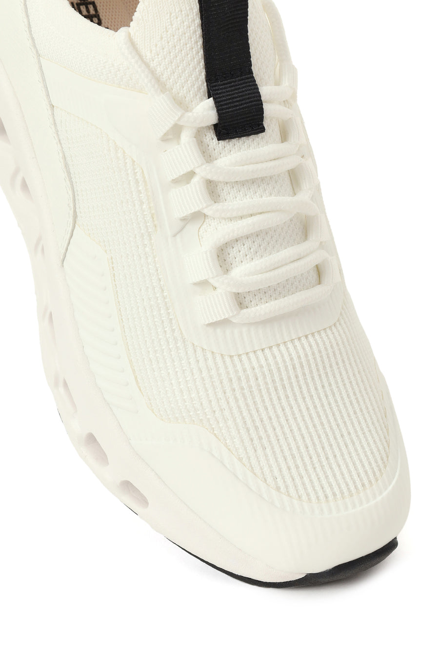 Derimod Zero Woman White Thick-Soled Lace-Up Fabric Sneaker