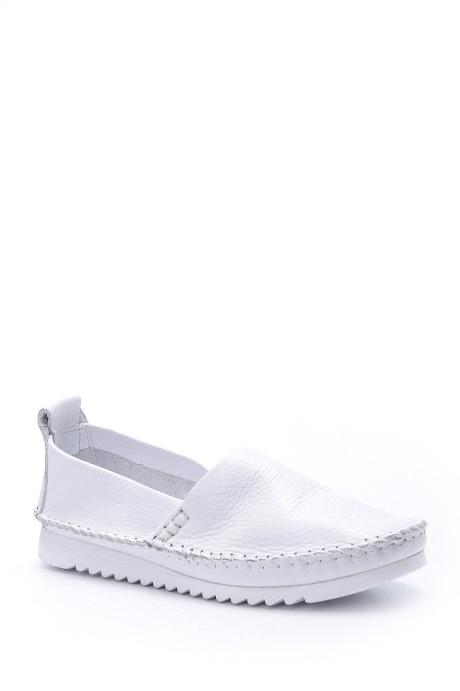 Women's Leather Loafer with Stitching Detail