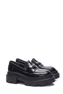 Women's Leather Casual Thick Sole Loafer | Derimod
