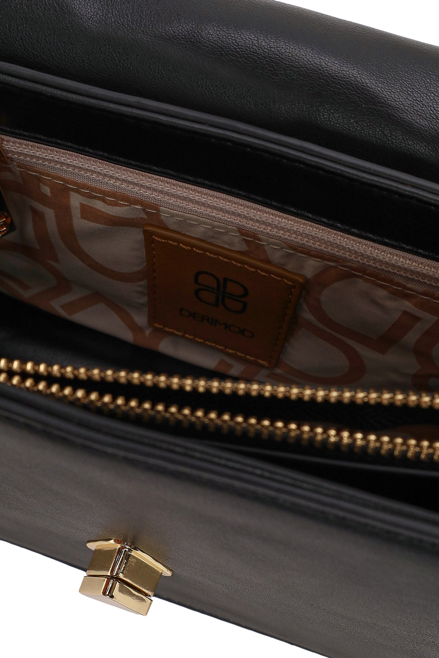 Woman Black Long-Strap Printed Shoulder Bag