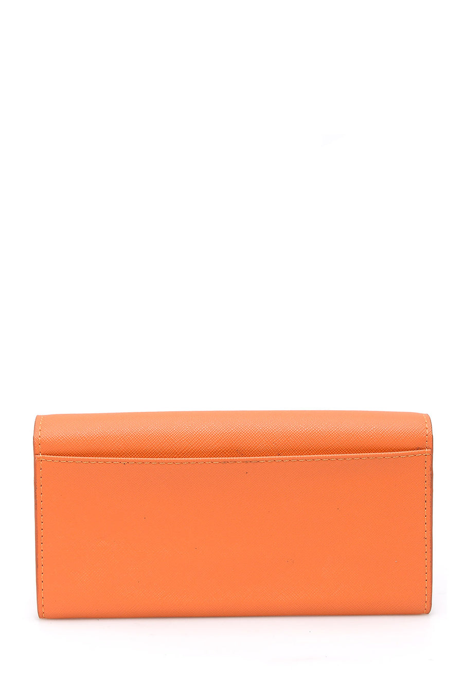 Women's Orange Faux Leather Wallet