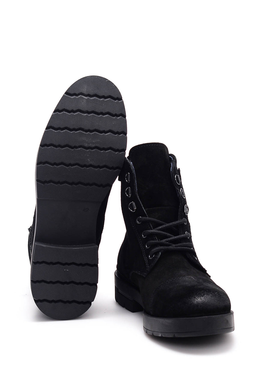 Men's Embroidered Suede Boots