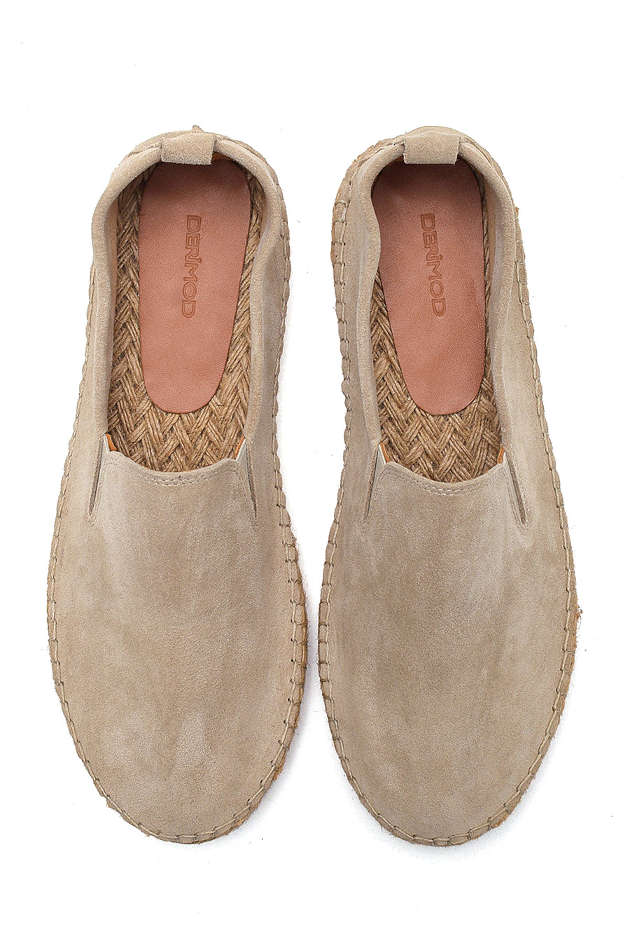 Men's Beige Suede Leather Espadrille