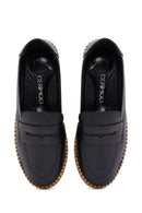 Kadın Siyah Deri Comfort Loafer | Derimod