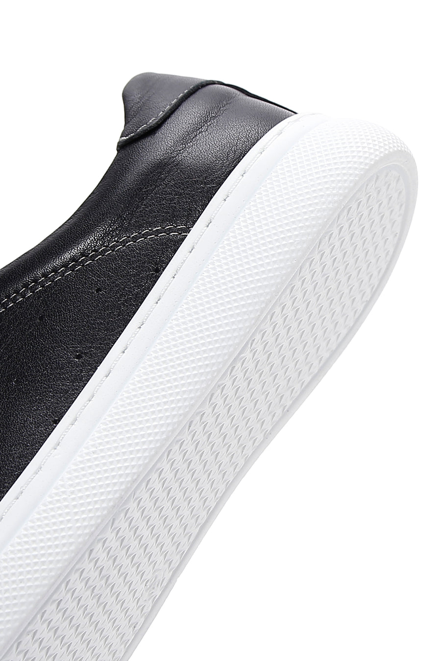 Kadın Siyahh Bağcıklı Deri Sneaker