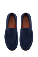 Erkek Lacivert Süet Deri Loafer | Derimod
