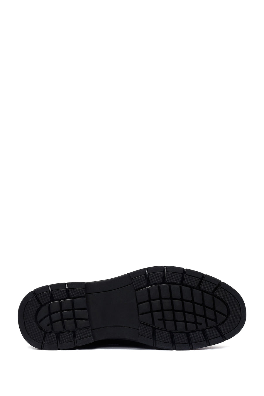 Erkek Siyah Kalın Tabanlı Deri Loafer
