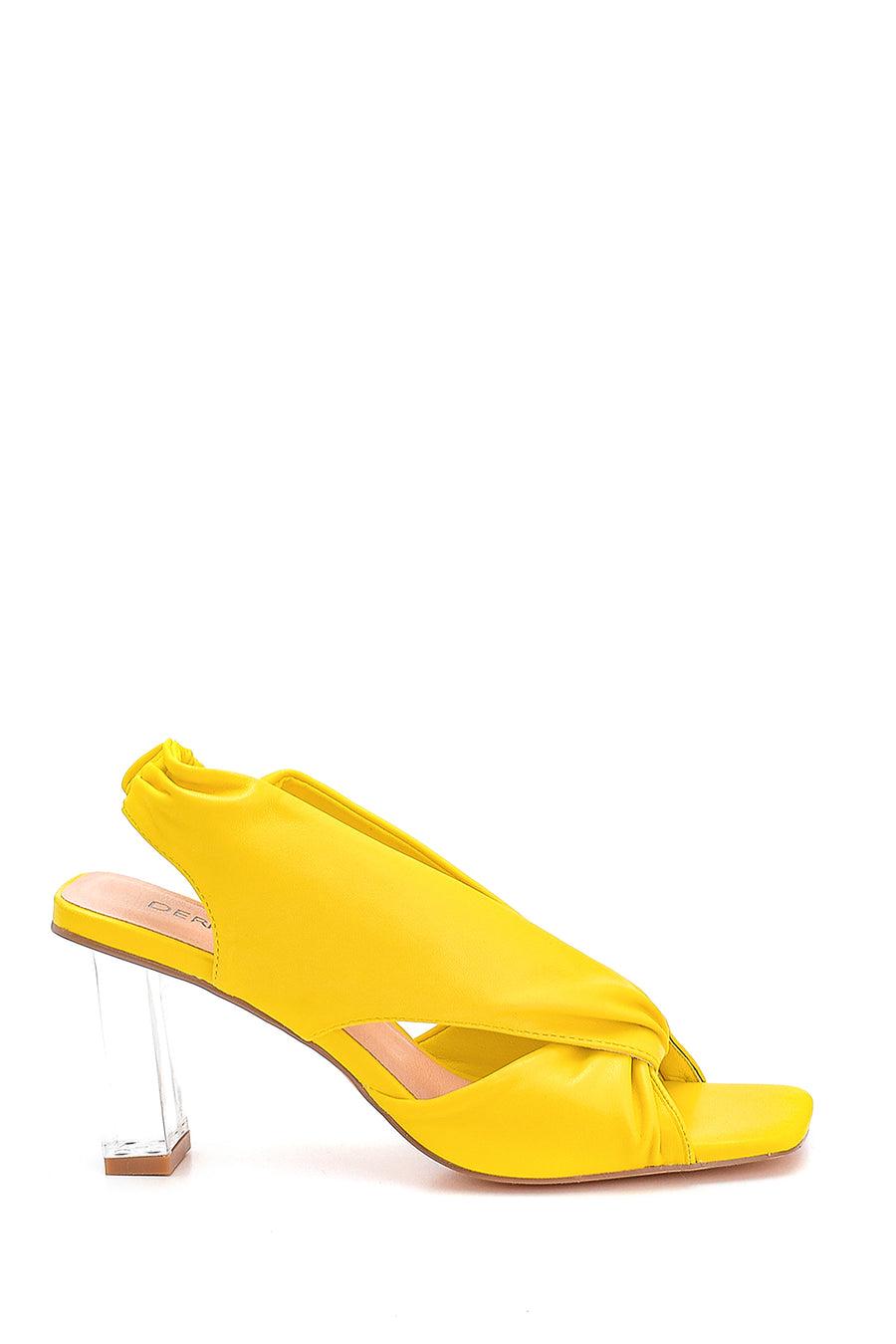 Women's Transparent Heel Detailed Sandals 21SFD442718 | Derimod