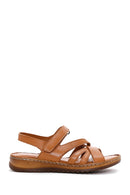 Kadın Taba Deri Comfort Sandalet | Derimod