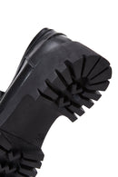 Kadın Siyah Kalın Tabanlı Deri Maskülen Loafer | Derimod