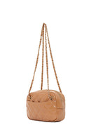 Woman Beige Quilted Crossbody Bag | Derimod
