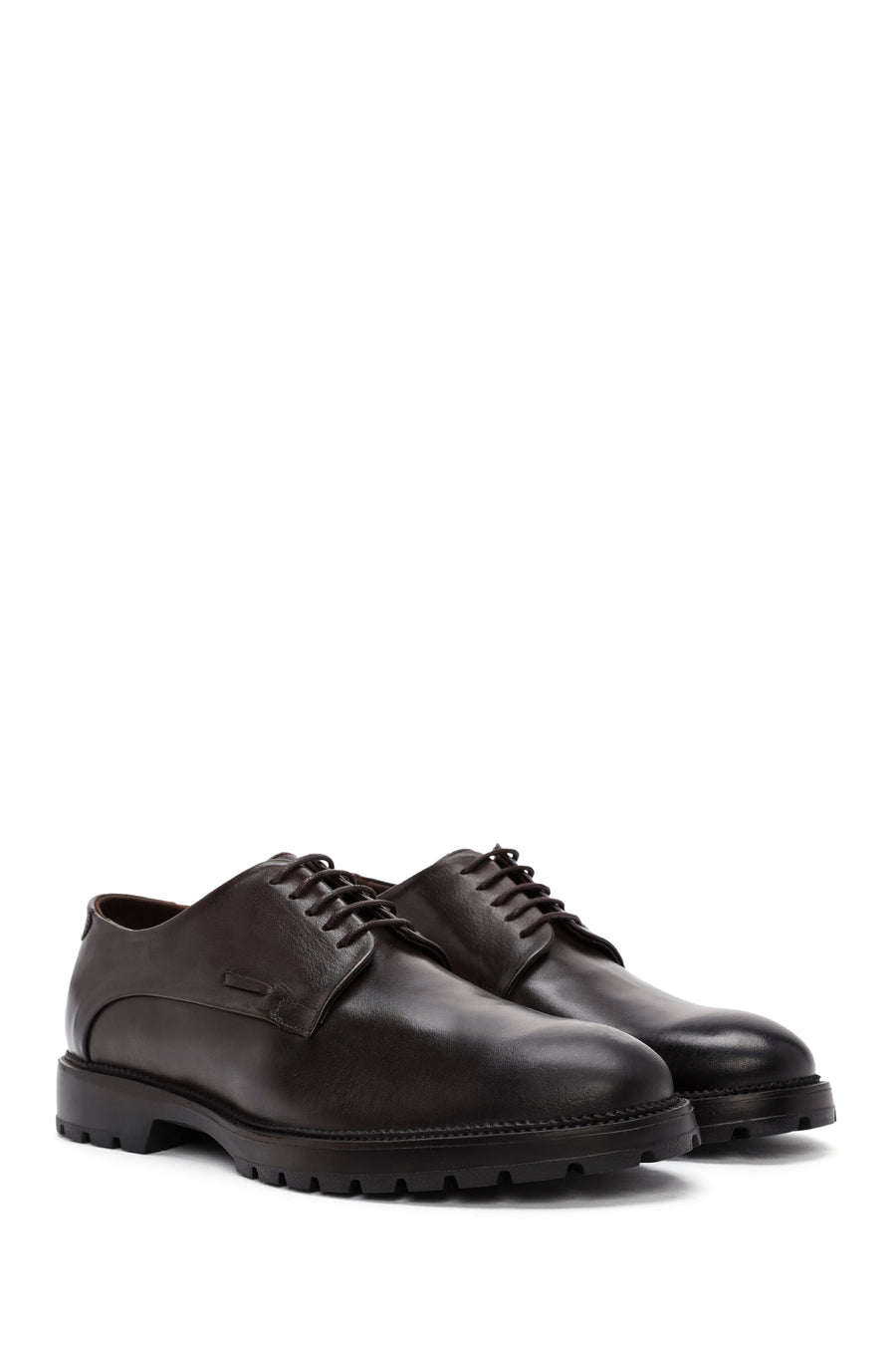 Men's Brown Lace-up Leather Casual Shoes