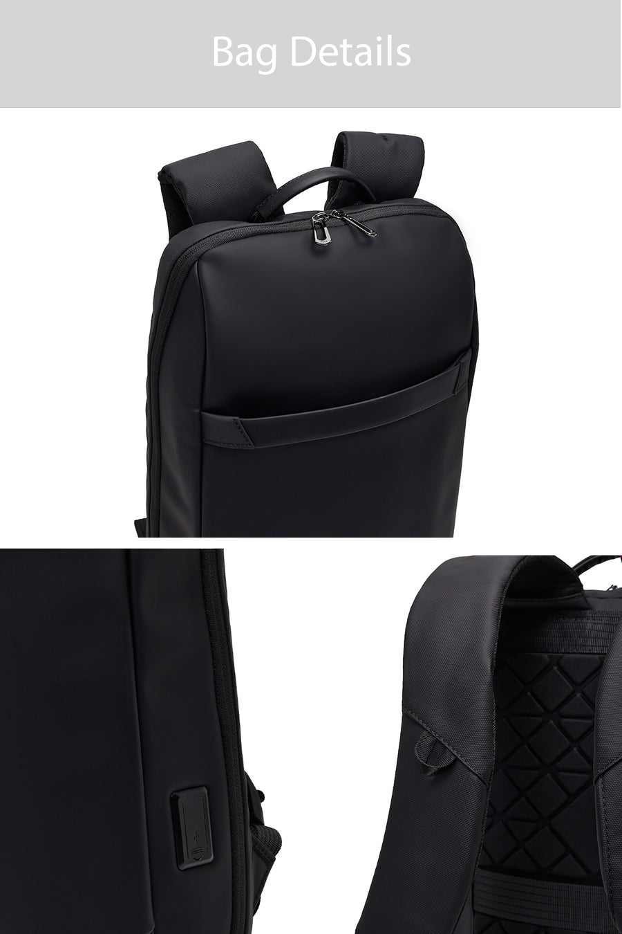 D-Pack Unisex Siyah Teknolojik Kumaş Sırt Çantası