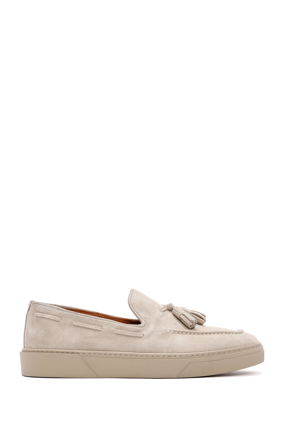 Derimod Fly Erkek Bej Süet Deri Casual Loafer 25SFD631310 | Derimod