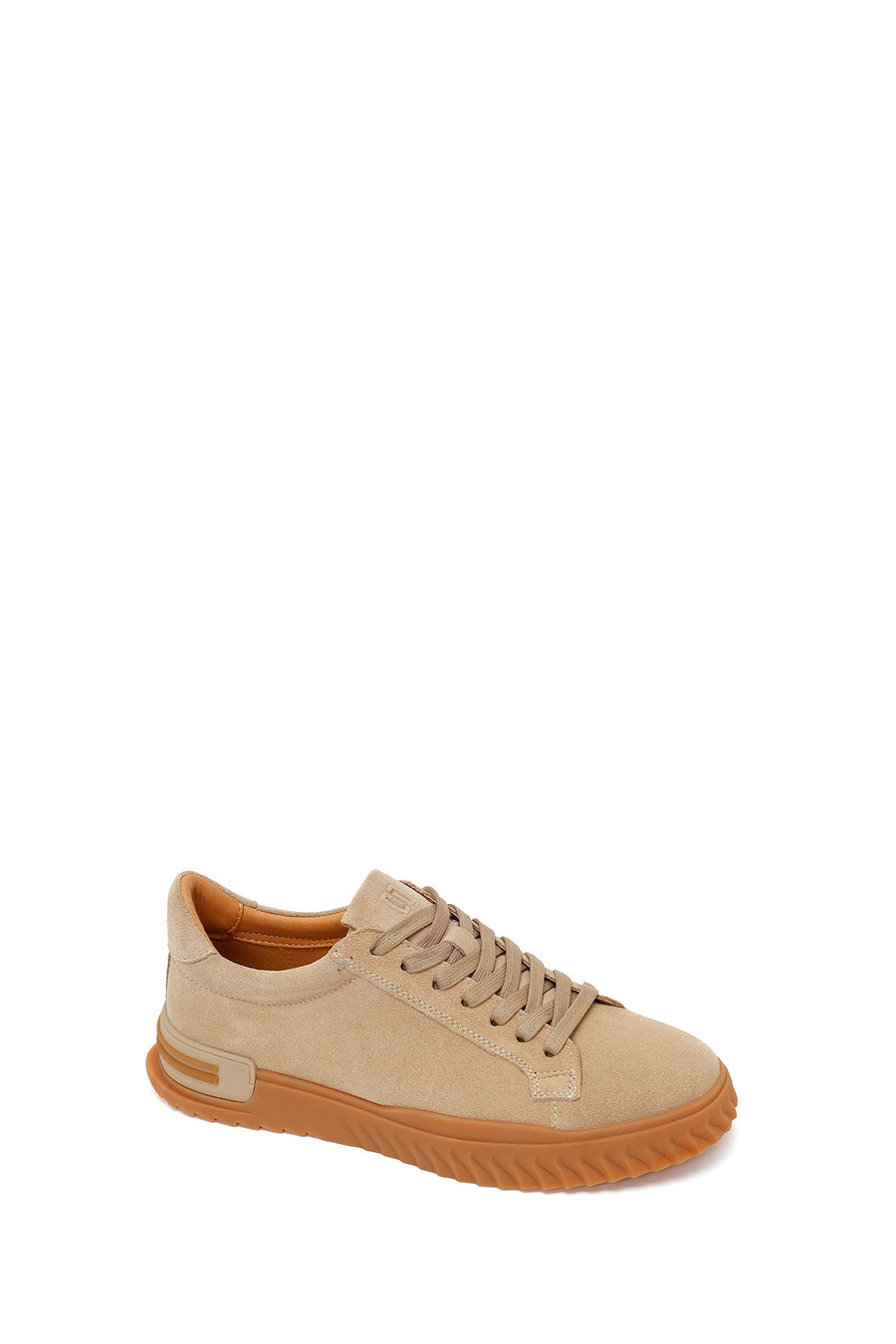 Male Beige Lace-up Suede Casual Sneaker