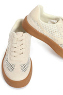 Kadın Bej Bağcıklı Kumaş Sneaker | Derimod