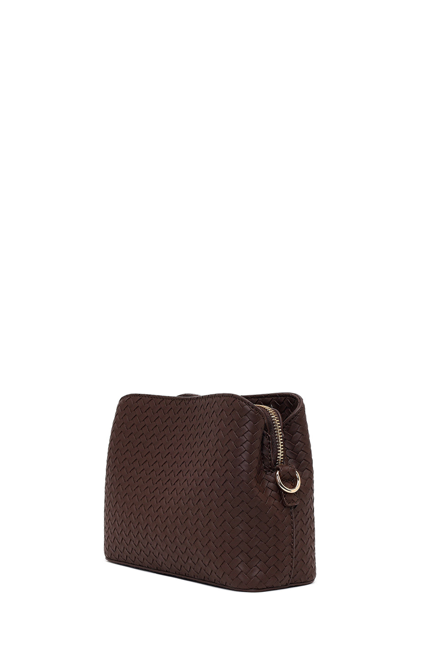 Woman Brown Long-Strap Printed Crossbody Bag