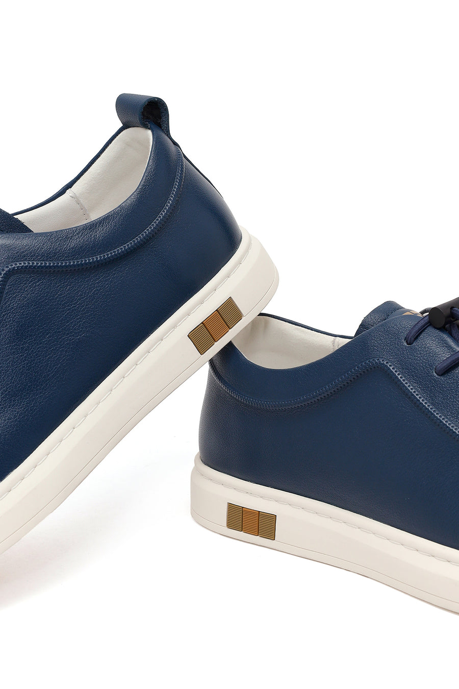 Erkek Lacivert Deri Sneaker