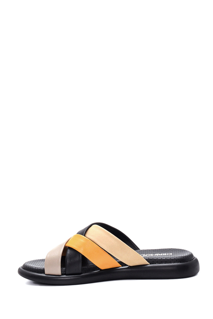 Women's Multicolored Leather Comfort Slippers