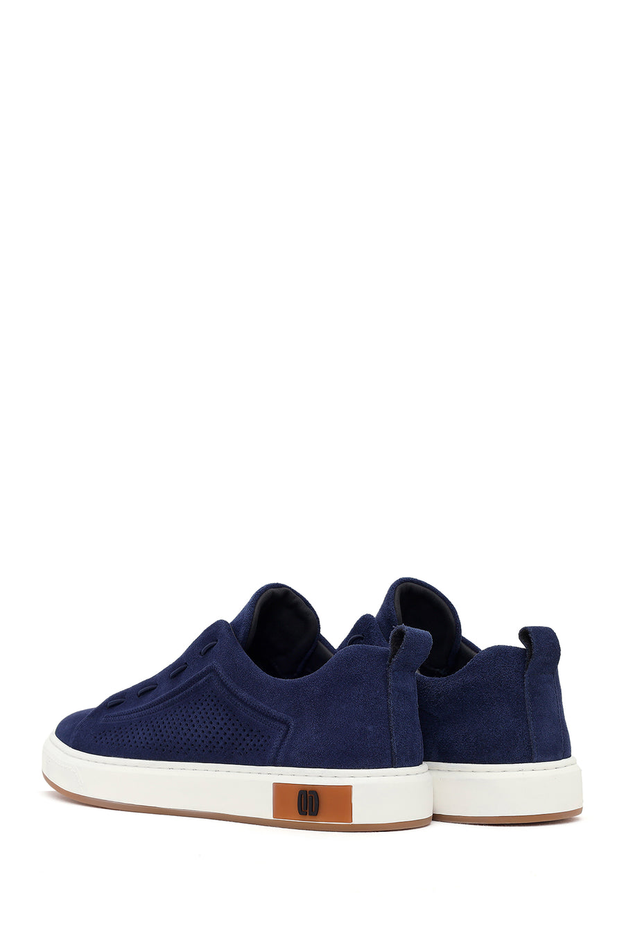 Erkek Lacivert Bağcıklı Süet Deri Sneaker
