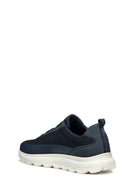Geox Men's Navy Blue U Spherica A - Mesh + Nbk Synth Laced Fabric Sneakers | Derimod