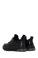 Erkek Siyah Kalın Tabanlı Deri Sneaker | Derimod