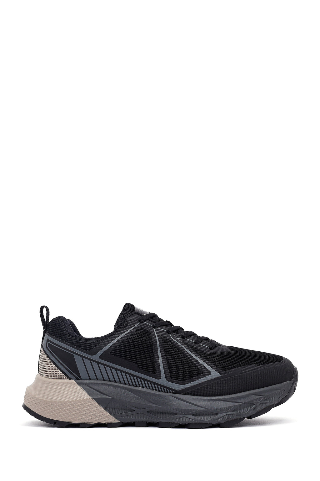 Derimod Dry Erkek Siyah Bağcıklı Kalın Tabanlı Kumaş Sneaker