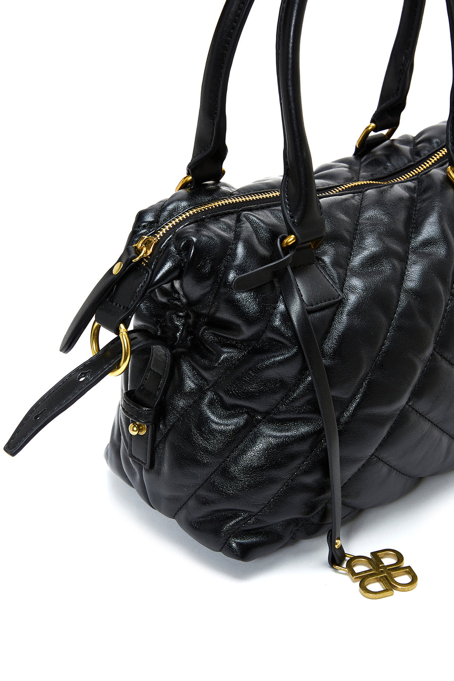 Women's Black Quilted Handbag