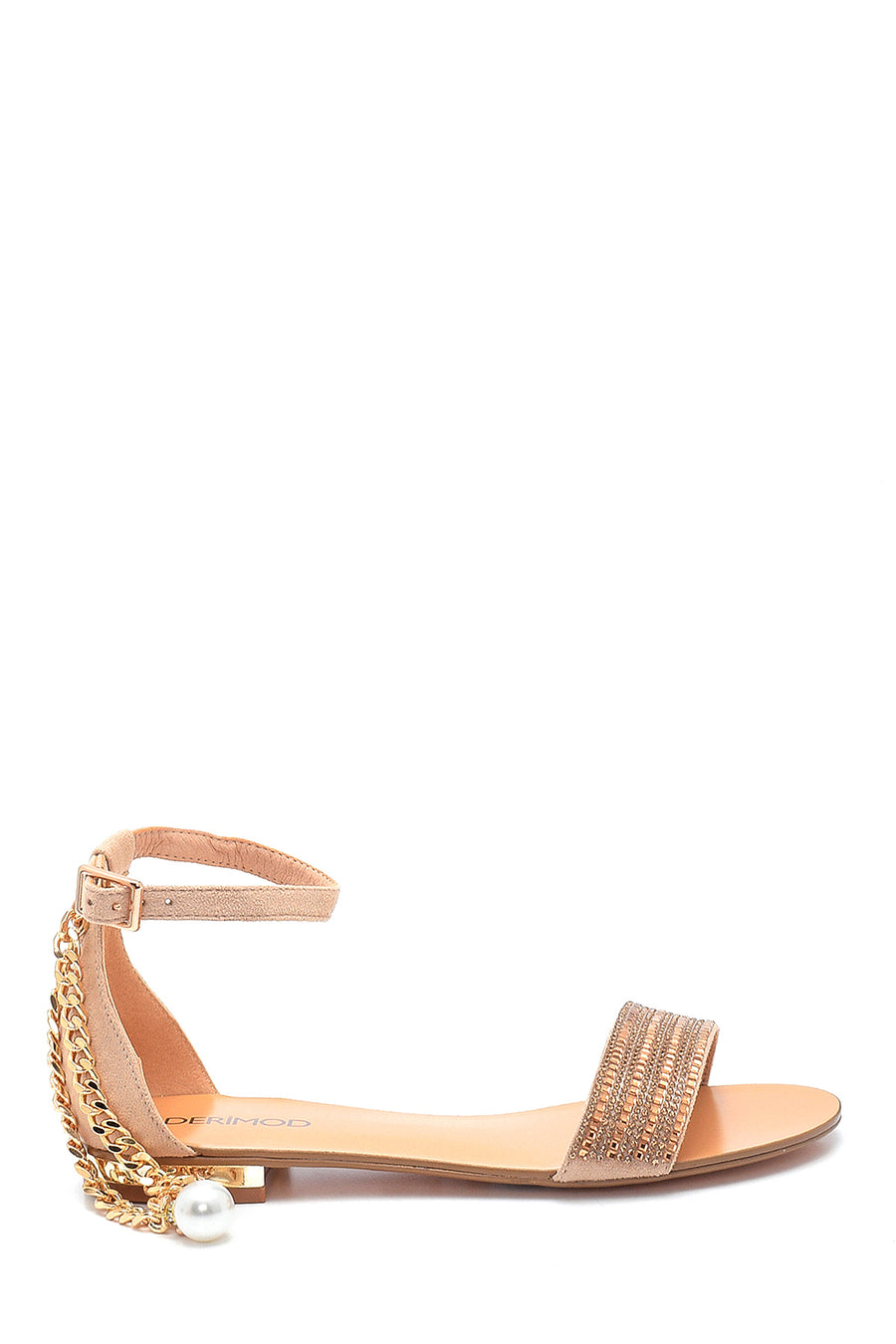 Women's Gold Chain Detailed Sandals 21SFD440214 | Derimod