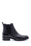 Women's Leather Quilted Detailed Chelsea Boots | Derimod