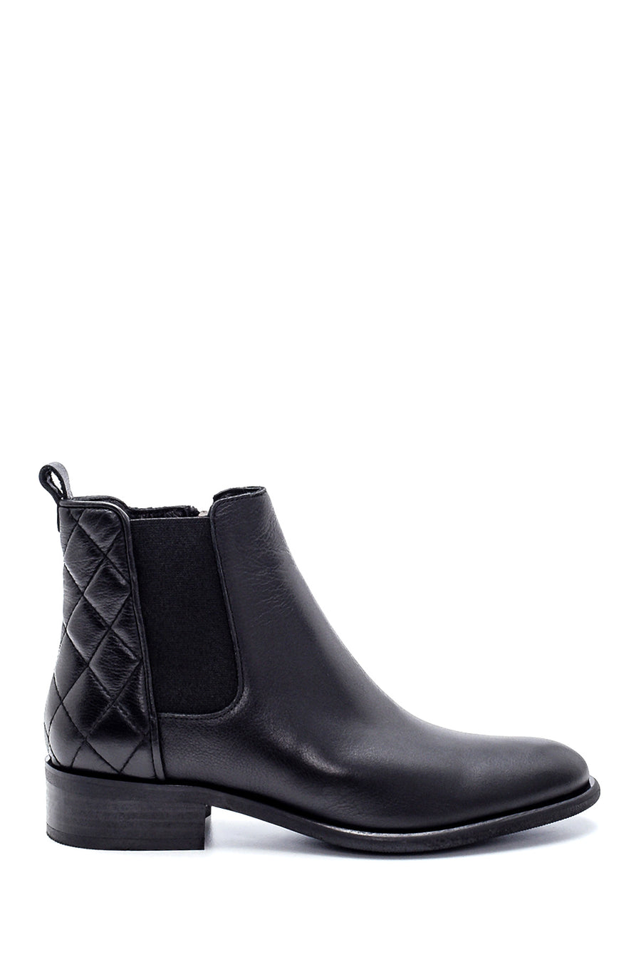 Women's Leather Quilted Detailed Chelsea Boots 20WFD270118 | Derimod