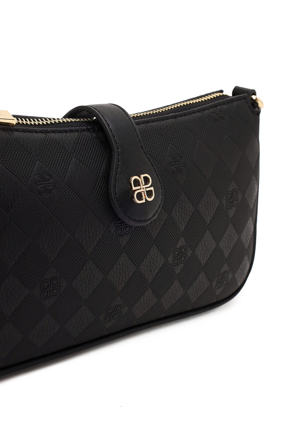 Woman Black Printed Mini Shoulder Bag