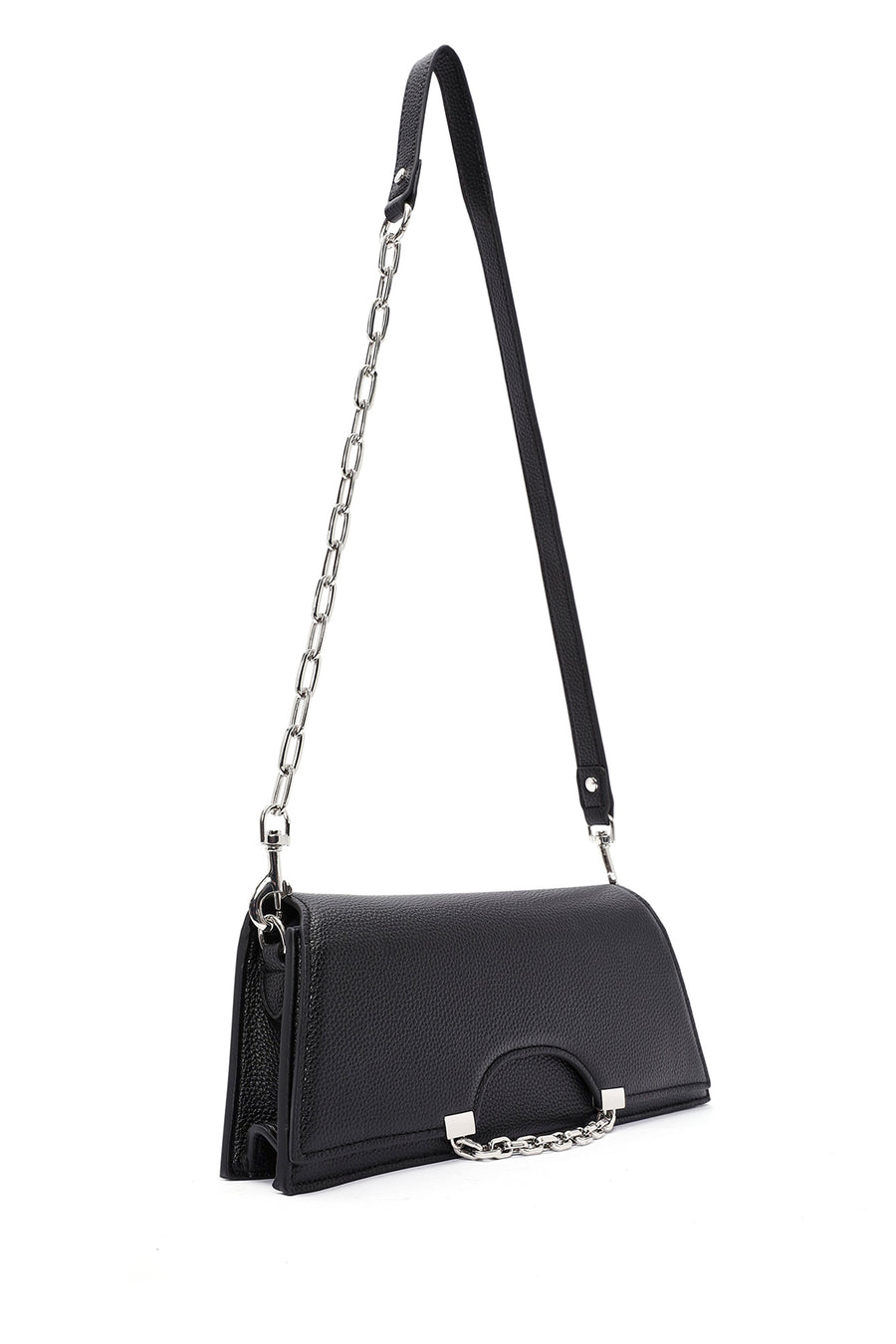 Women's Black Chain Strap Crossbody Bag
