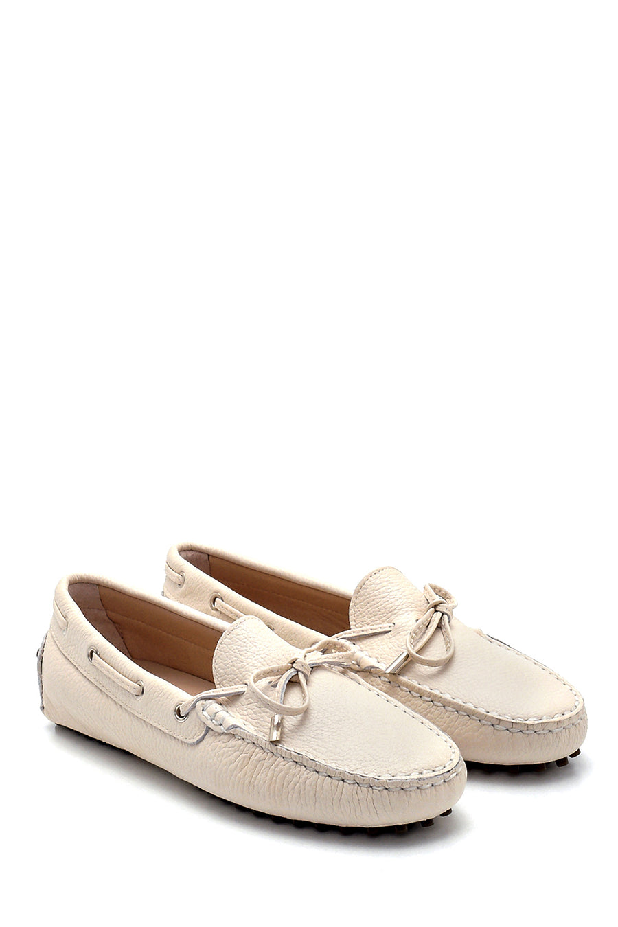 Women's Leather Bow Detailed Loafer