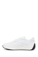Kadın Beyaz Bağcıklı Deri Sneaker | Derimod