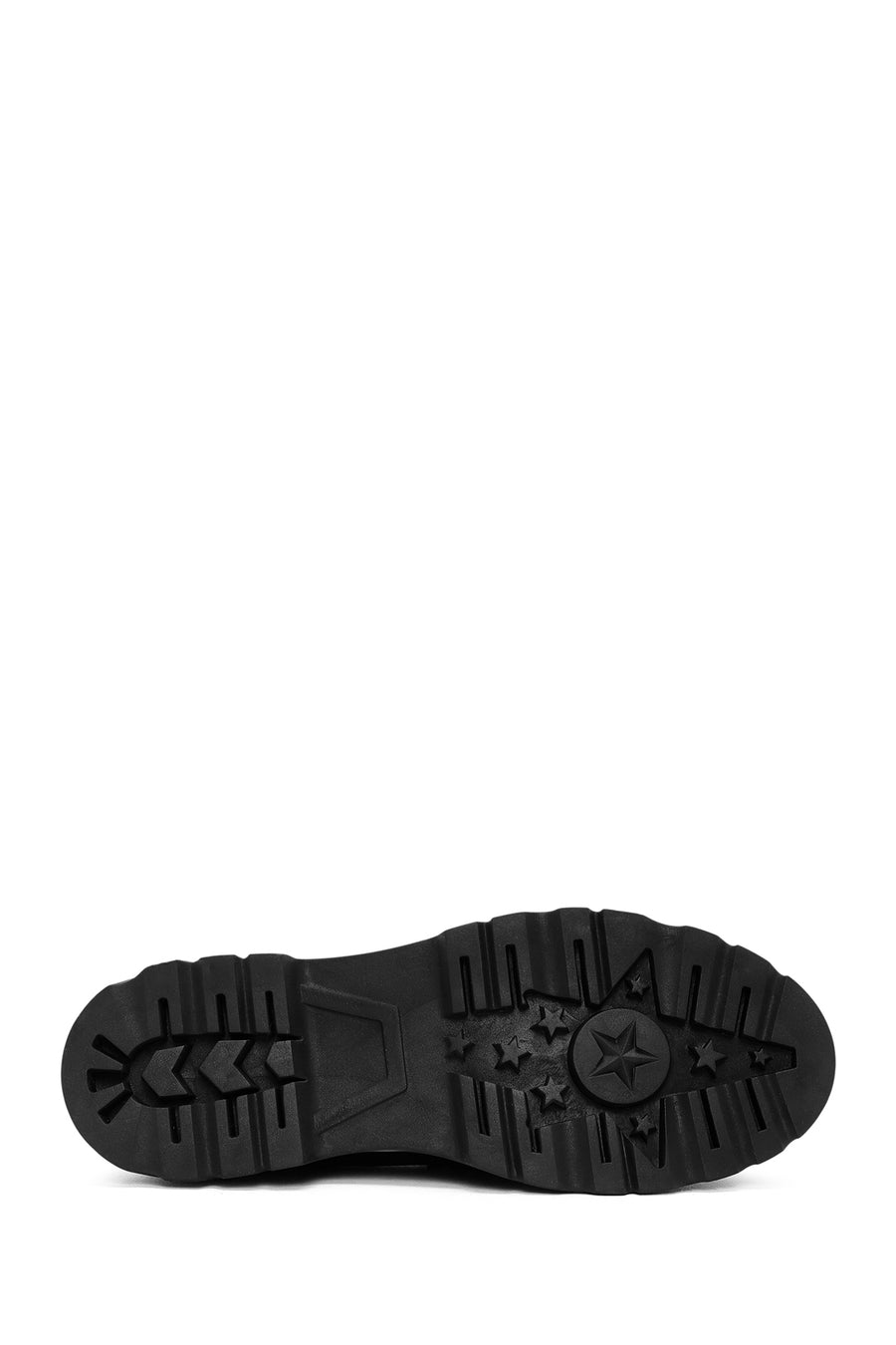 Women's Black Leather Masculine Loafer
