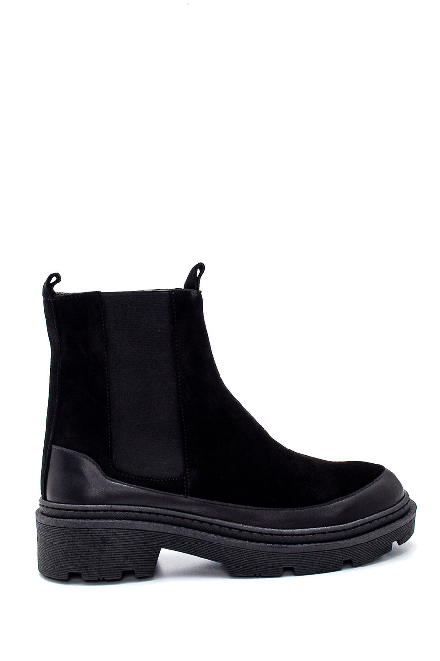 Women's Suede Leather Thick Soled Chelsea Boots 21WFD152110 | Derimod