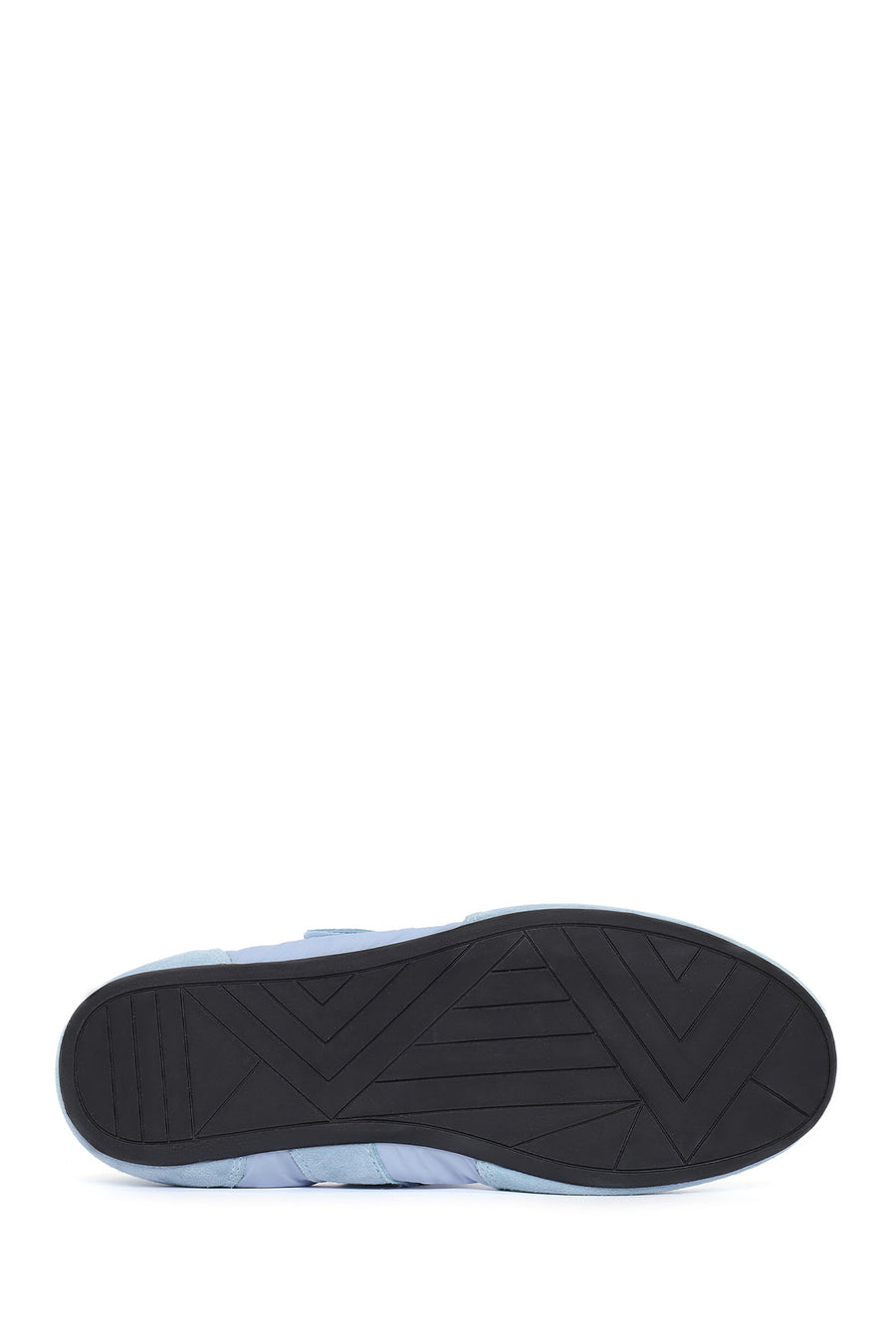 Women's Blue Strap Leather Sport Ballet Flats