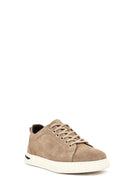 Erkek Vizon Bağcıklı Süet Deri Casual Sneaker | Derimod