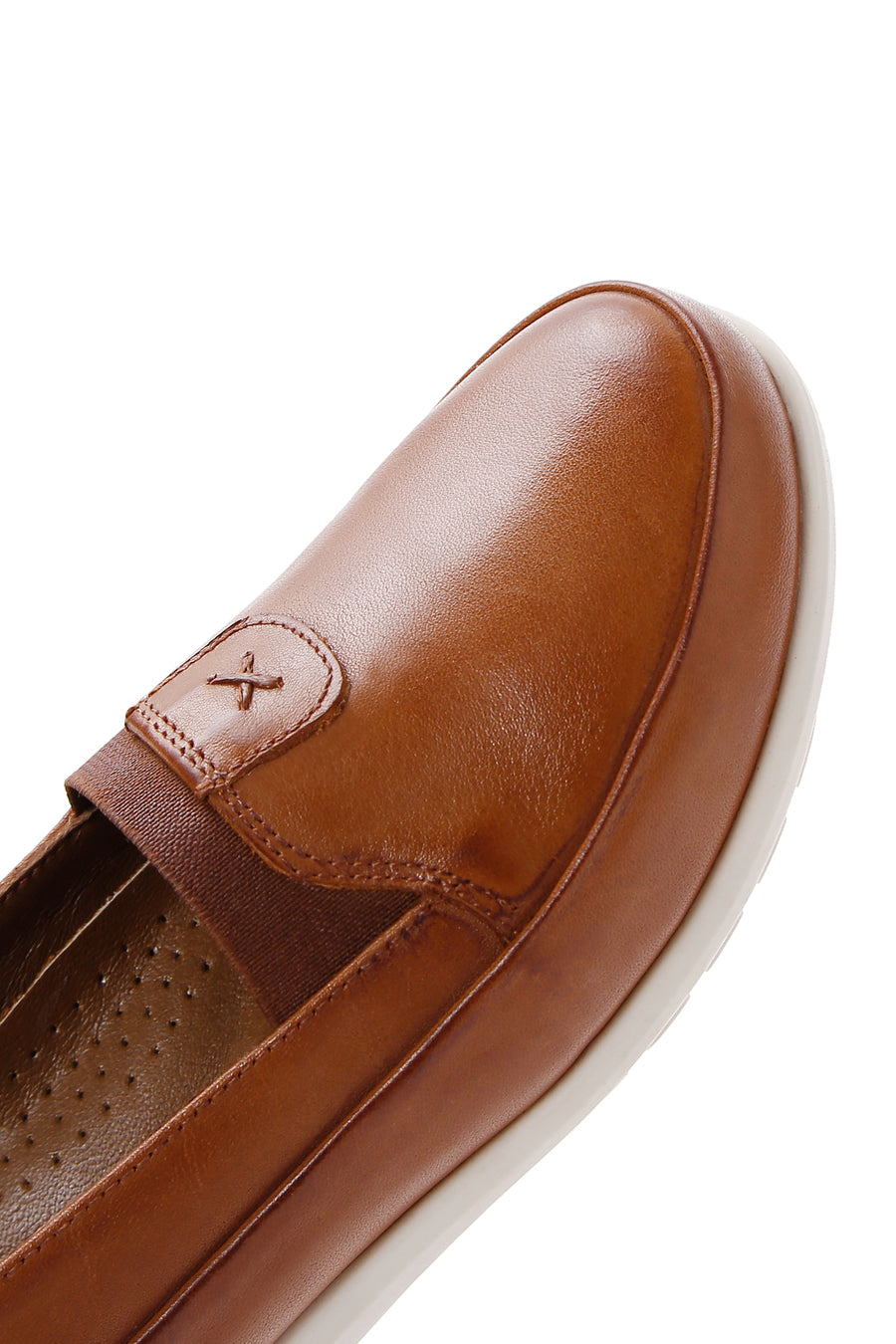 Kadın Taba Deri Comfort Loafer
