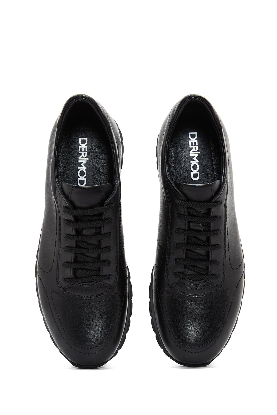 Men's Black Leather Casual Sneaker