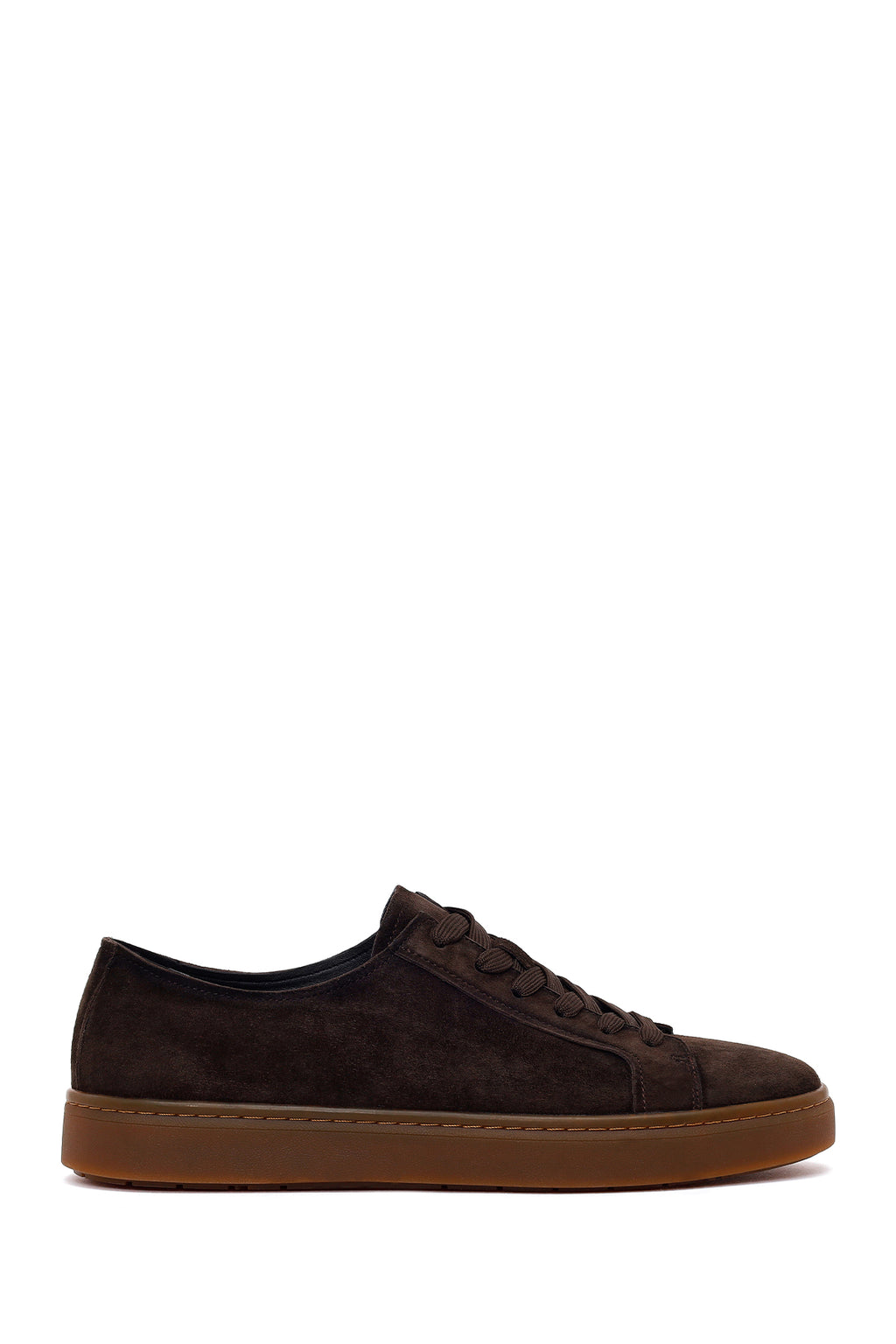 Erkek Kahverengi Bağcıklı Süet Deri Sneaker
